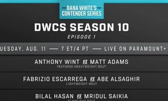Объявлены участники первых двух недель 10-го сезона Dana White’s Contender Series