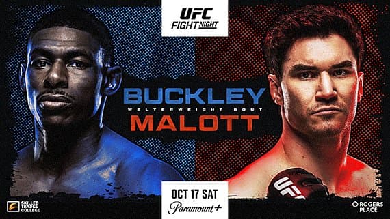 UFC Edmonton: Бакли и Малотт показали одинаковый вес перед турниром Fight Night 291